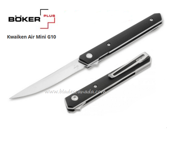 Boker Plus Kwaiken Air Flipper Knife VG-10 Black Blade, Black G1 Handles -  01BO339 - American Flags & Cutlery