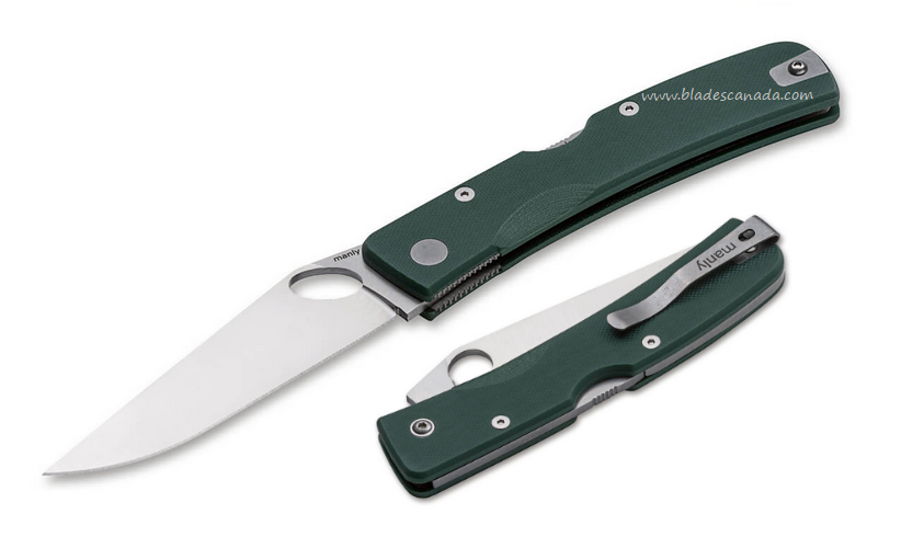 Manly Peak Folding Knife, D2, G10 Military Green, 01ML047