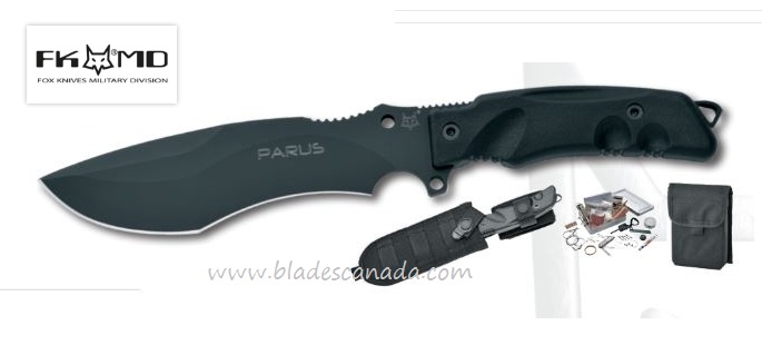 Fox Italy FKMD Parus Fixed Blade Knife, N690, Survival Kit, Nylon Sheath, FX-9CM06 - Click Image to Close