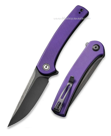 CIVIVI Mini Asticus Flipper Folding Knife, G10 Purple, C19026B-4