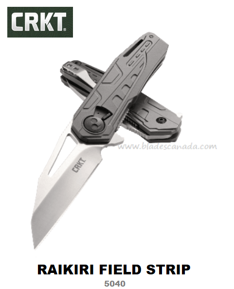 CRKT Raikiri Field Strip Flipper Folding Knife, 1.4116 Steel, Aluminum, CRKT5040 - Click Image to Close