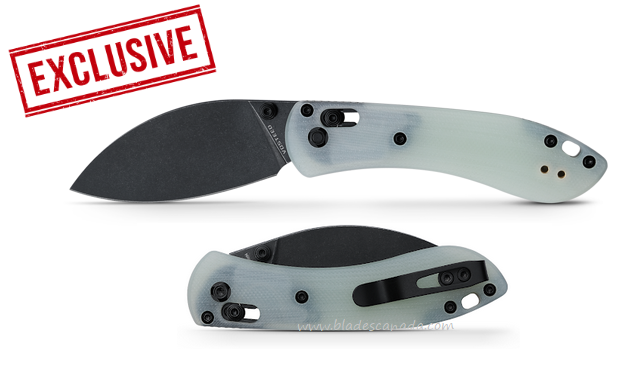 Vosteed Mini Nightshade Folding Knife, Blades Canada Exclusive, Nitro-V Black, G10 Jade, A0208