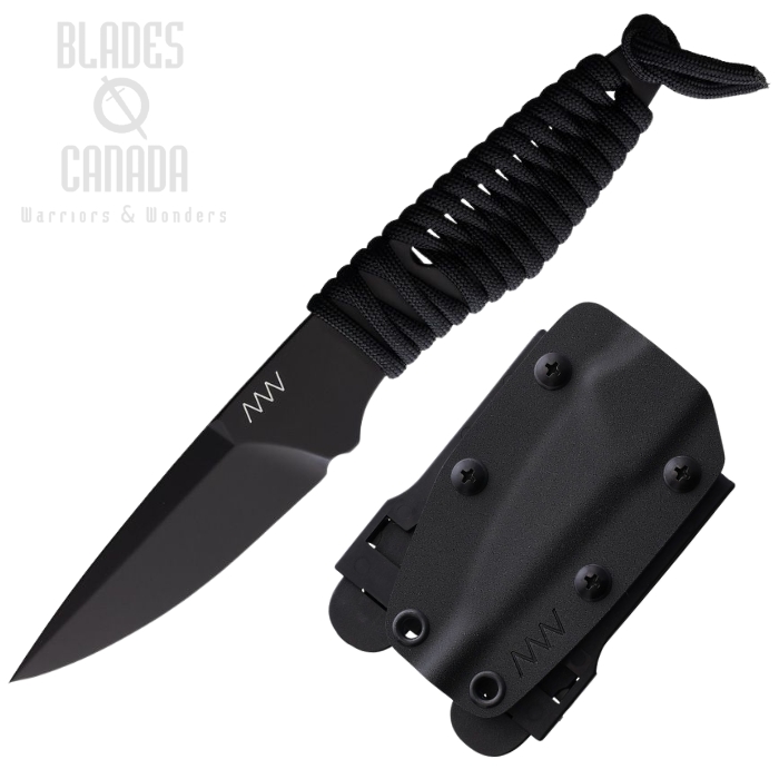Acta Non Verba P100 Fixed Blade Knife, Sleipner Black, Cord Wrapped Handle, ANVP100-037 Acta Non Verba P100 Fixed Blade Knife, Sleipner Black, Cord Wrapped Handle, ANVP100-037