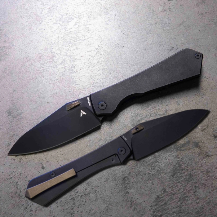 Arcform Theory Framelock Folding Knife, M390 Black, Titanium Black w/Bronze Accents, ARC-0155