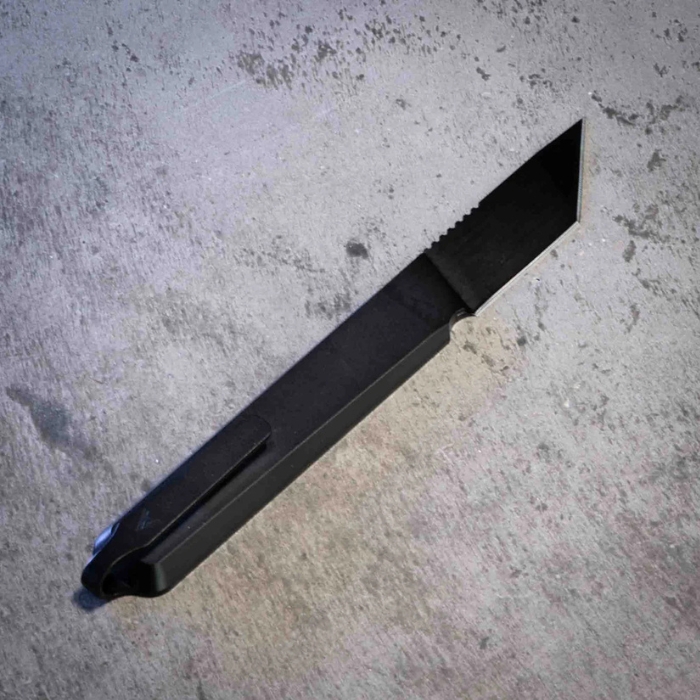 Arcform Alt:Cut Minimal Fixed Blade Knife, S35VN Black Tanto, Titanium Black, ARC-0170B