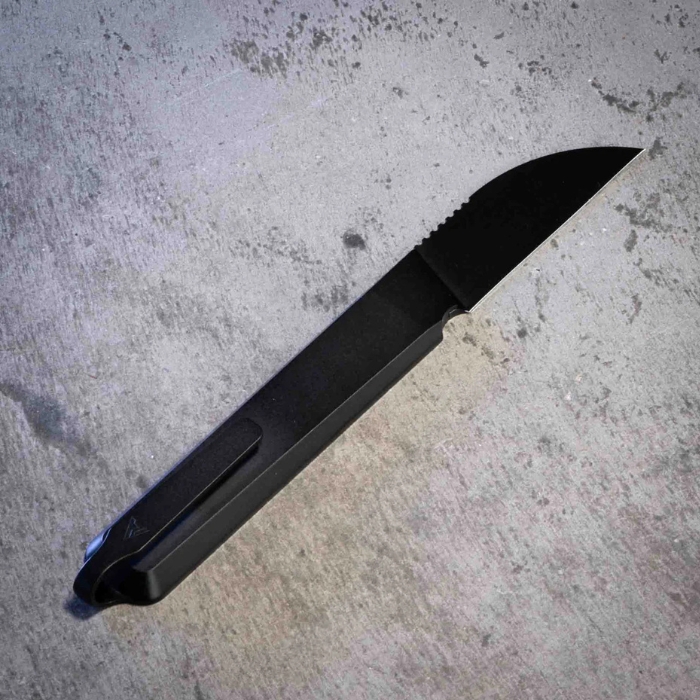 Arcform Alt:Cut Minimal Fixed Blade Knife, S35VN Black Wharncliffe, Titanium Black, ARC-0172B