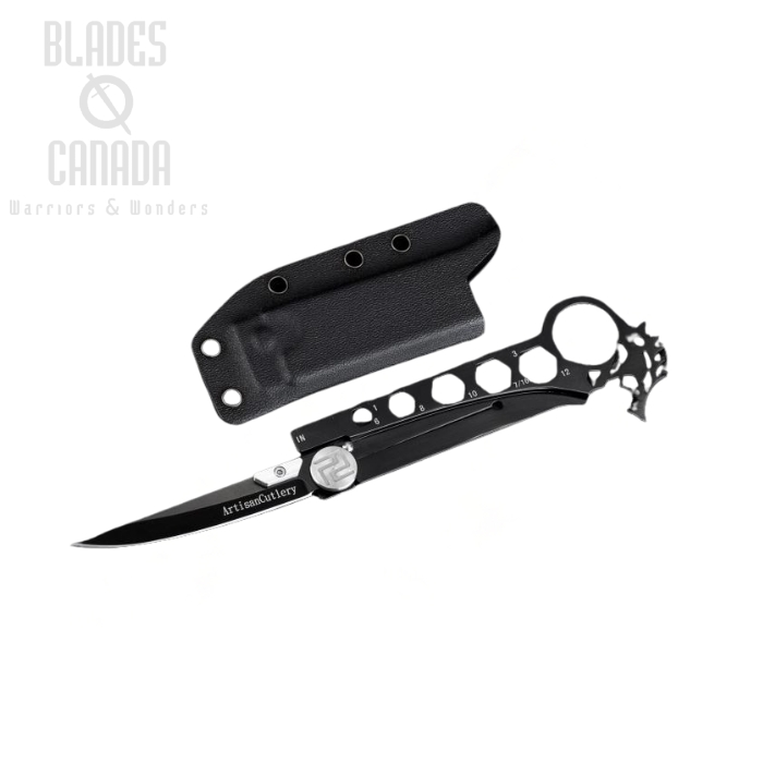 Artisan Cutlery Dragon Folding Knife, AUS 8, Stainless Steel, 1606-BK (image for) Artisan Cutlery Dragon Folding Knife, AUS 8, Stainless Steel, 1606-BK