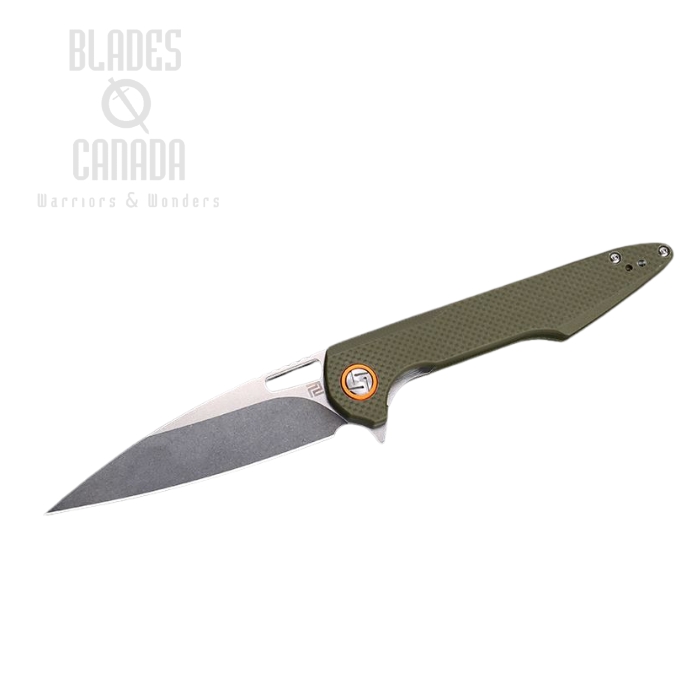 Artisan Cutlery Mini Archaeo Flipper Folding Knife, D2, G10 Green, 1821PS-GNF (image for) Artisan Cutlery Mini Archaeo Flipper Folding Knife, D2, G10 Green, 1821PS-GNF