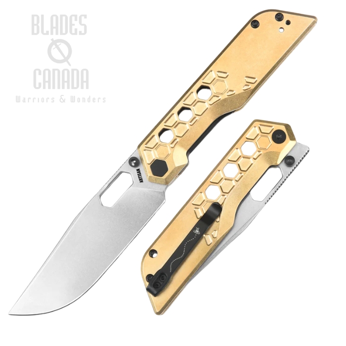 Artisan Cutlery Beest Flipper Folding Knife, AR-RPM9 SW, Brass Handle, 1878P-BR Artisan Cutlery Beest Flipper Folding Knife, AR-RPM9 SW, Brass Handle, 1878P-BR