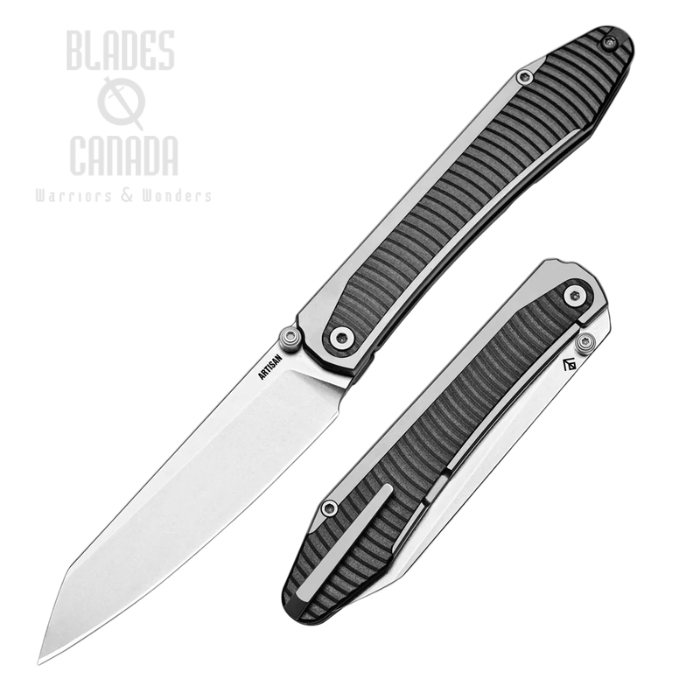 Artisan Cutlery Trust Framelock Folding Knife, S35VN SW, Titanium/Aluminum Black, 1886G-GY (image for) Artisan Cutlery Trust Framelock Folding Knife, S35VN SW, Titanium/Aluminum Black, 1886G-GY