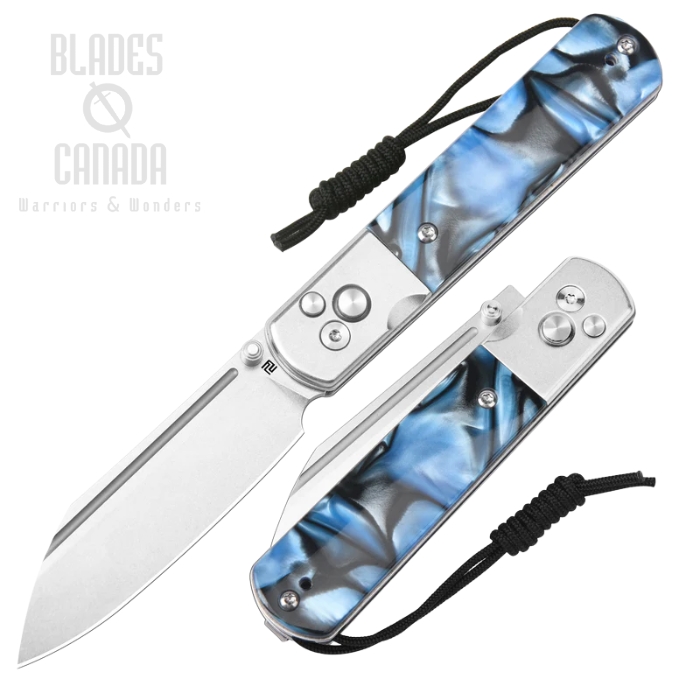 Artisan Cutlery Holm Button Lock Folding Knife, AR-RPM9 SW, Steel/Acrylic, 1875P-BA Artisan Cutlery Holm Button Lock Folding Knife, AR-RPM9 SW, Steel/Acrylic, 1875P-BA