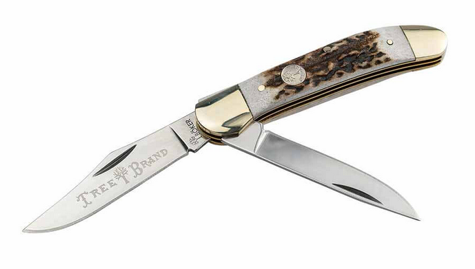  Boker 111006 Pocket Lock Blade Stag Pocket Knife with