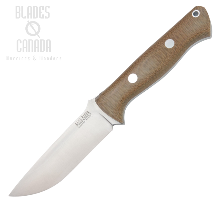 Bark River Bravo 1 Fixed Blade Knife, A-2 Steel, Micarta Green, BA111MGC