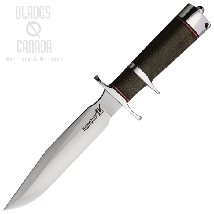 Blackjack Classic Model 7 Fixed Blade Knife, A2 Satin, Micarta Green, Leather Sheath, BCB7GMSH (image for) Blackjack Classic Model 7 Fixed Blade Knife, A2 Satin, Micarta Green, Leather Sheath, BCB7GMSH