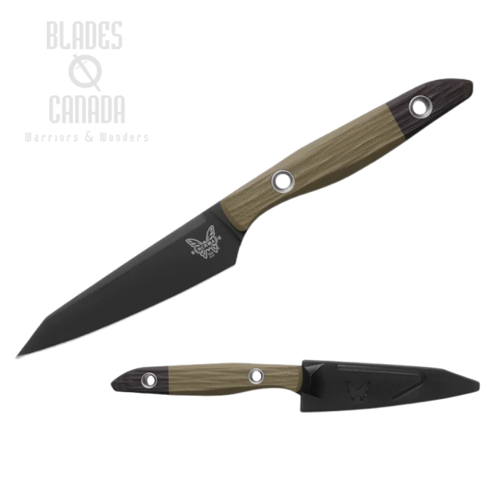 Benchmade True Paring Knife, CPM-154 Black 4.12", G10 OD Green/Black, 4045BK-01 (image for) Benchmade True Paring Knife, CPM-154 Black 4.12", G10 OD Green/Black, 4045BK-01