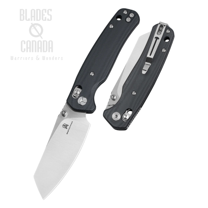 Bestechman Cicada's Wing B-Lock Folding Knife, 10Cr15MoV Satin, G10 Black, BMK06K (image for) Bestechman Cicada's Wing B-Lock Folding Knife, 10Cr15MoV Satin, G10 Black, BMK06K