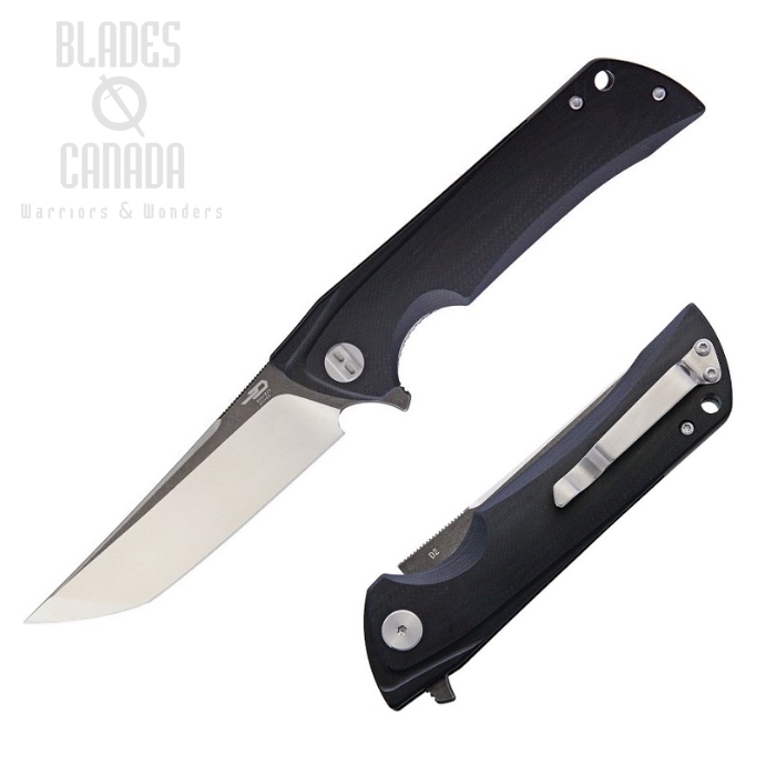 Bestech Paladin Flipper Folding Knife, D2 Two-Tone, G10 Black, BG16A-2