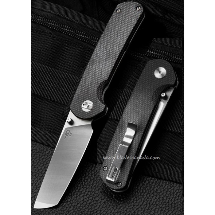 Bestech Sledgehammer Folding Knife, D2 Two-Tone, Micarta Black, BG31C