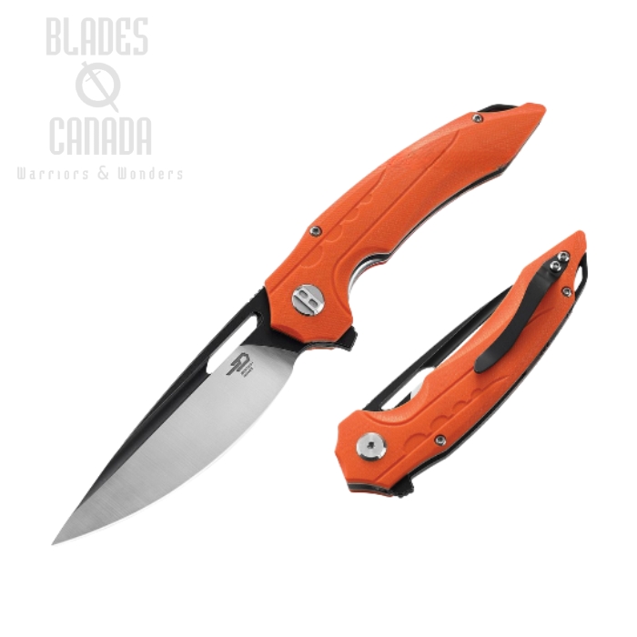 Bestech Ornetta Flipper Folding Knife, D2 Two-Tone, G10 Orange, BG50C (image for) Bestech Ornetta Flipper Folding Knife, D2 Two-Tone, G10 Orange, BG50C