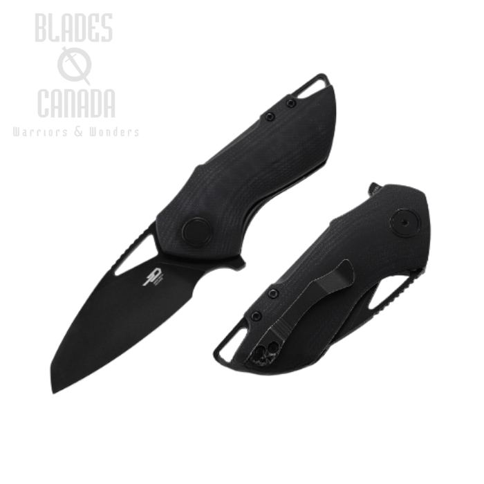 Bestech Riverstone Flipper Folding Knife, 154CM Black, G10 Black, BL03C (image for) Bestech Riverstone Flipper Folding Knife, 154CM Black, G10 Black, BL03C