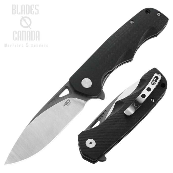 Bestech Airstream Flipper Folding Knife, D2 Two-Tone, G10 Black, BTKG47E