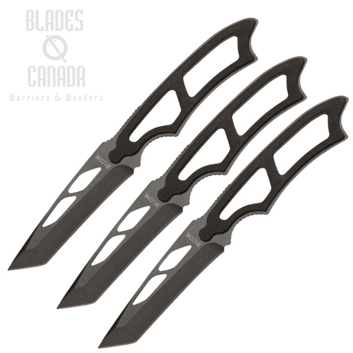 Tactical Tanto Fixed Blade Neck Knife, Three Pack, AUS 6, BK430 (image for) Tactical Tanto Fixed Blade Neck Knife, Three Pack, AUS 6, BK430