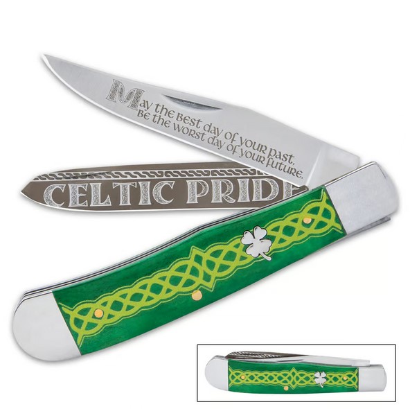 Celtic Trapper Pocket Folding Knife, Stainless, Non-Locking, BK5679