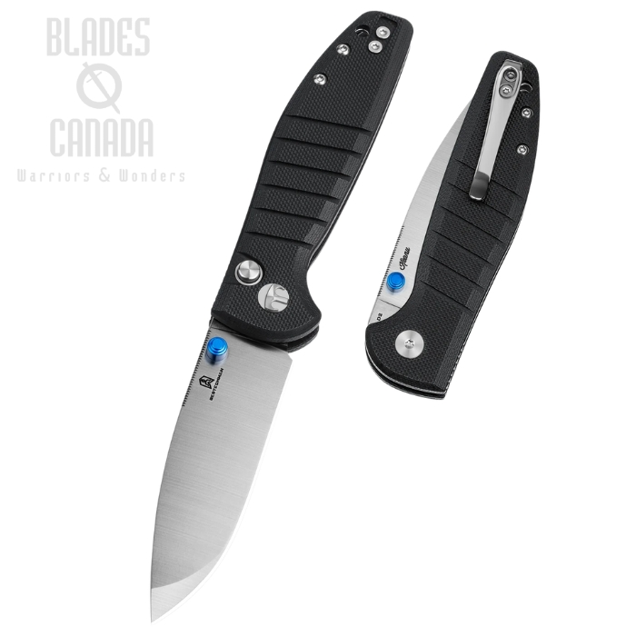 Bestechman Goodboy Jr. Button Lock Folding Knife, D2 Satin/SW, G10 Black, BMK10A (image for) Bestechman Goodboy Jr. Button Lock Folding Knife, D2 Satin/SW, G10 Black, BMK10A