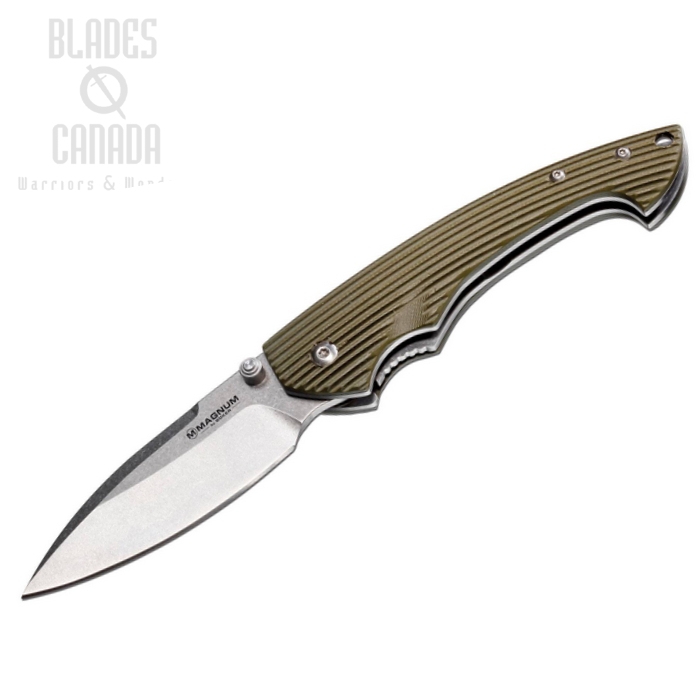 Boker Magnum 2Grip Folding Knife, 440, G10 Green, 01EL020