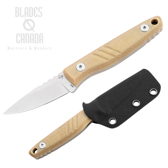 Boker Plus Five Point Nine Fixed Blade Knife, 440C Stonewash, Micarta Brown, Kydex Sheath, 02BP0008 Boker Plus Five Point Nine Fixed Blade Knife, 440C Stonewash, Micarta Brown, Kydex Sheath, 02BP0008