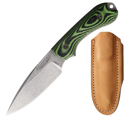 Bradford Guardian 3 Fixed Blade Knife, AEB-L SW, 3D G10 Microtextured Toxic Green/Black, BRAD3FE110A Bradford Guardian 3 Fixed Blade Knife, AEB-L SW, 3D G10 Microtextured Toxic Green/Black, BRAD3FE110A