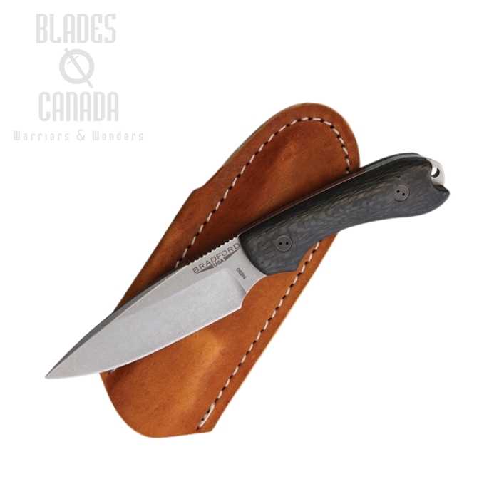 Bradford Guardian 3 Fixed Blade Knife, N690, 3D Carbon Fiber, 3FE-114-N690 (image for) Bradford Guardian 3 Fixed Blade Knife, N690, 3D Carbon Fiber, 3FE-114-N690