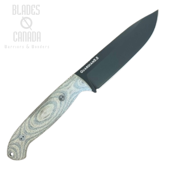 Bradford Guardian 5.5 3D Fixed Blade Knife, CPM-3V Black DLC, Micarta Camo, 5.5S-109B-3V (image for) Bradford Guardian 5.5 3D Fixed Blade Knife, CPM-3V Black DLC, Micarta Camo, 5.5S-109B-3V