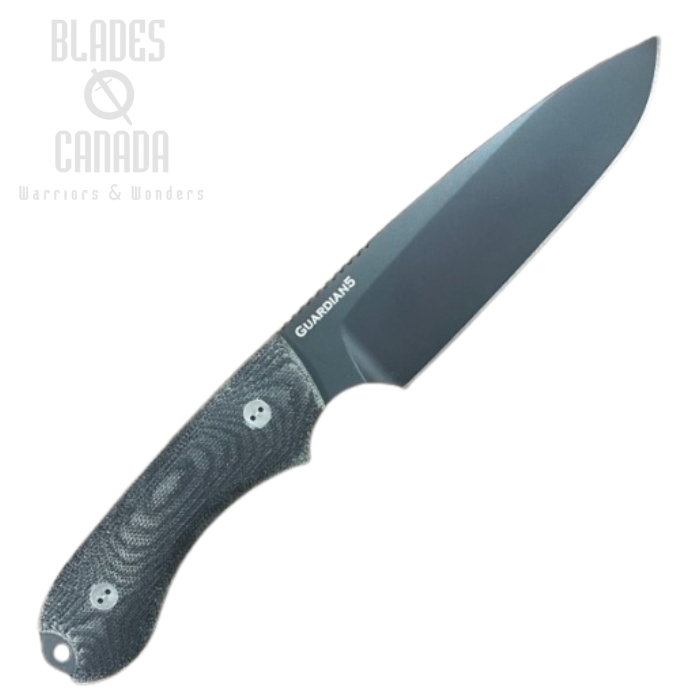 Bradford Guardian 5 3D Fixed Blade Knife, CPM 3V Black DLC, Micarta Black, 5S-101B-3V Bradford Guardian 5 3D Fixed Blade Knife, CPM 3V Black DLC, Micarta Black, 5S-101B-3V