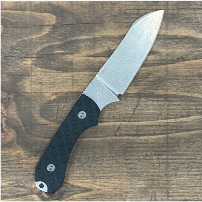 Bradford G3 Trainer Fixed Blade Knife, BK Trainium SW, G10 Textured Black, Leather Sheath, Trainer-001 (image for) Bradford G3 Trainer Fixed Blade Knife, BK Trainium SW, G10 Textured Black, Leather Sheath, Trainer-001