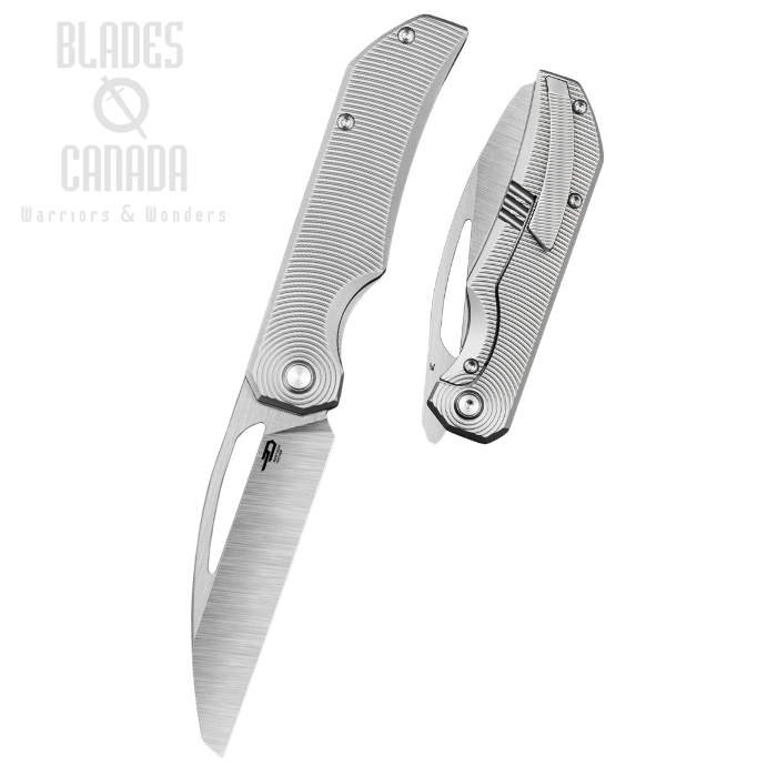 Bestech Mini Taipan Framelock Folding Knife, MagnaCut Satin, Titanium Bead Blasted, BT2603C (image for) Bestech Mini Taipan Framelock Folding Knife, MagnaCut Satin, Titanium Bead Blasted, BT2603C