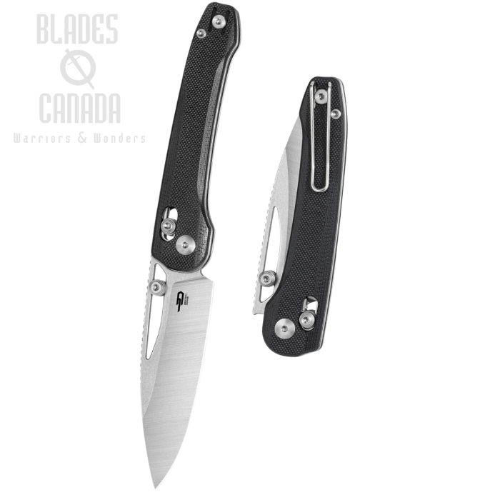 Bestech Cobber Crossbar Lock Folding Knife, 14C28N Satin/SW, G10 Black, BG68A (image for) Bestech Cobber Crossbar Lock Folding Knife, 14C28N Satin/SW, G10 Black, BG68A