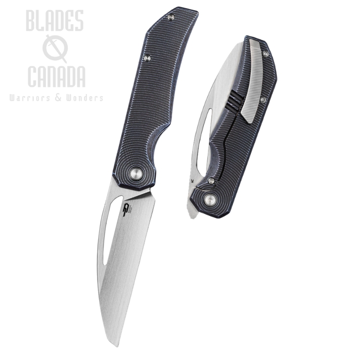 Bestech Mini Taipan Framelock Folding Knife, MagnaCut Satin, Titanium Black/Blue, BT2603D (image for) Bestech Mini Taipan Framelock Folding Knife, MagnaCut Satin, Titanium Black/Blue, BT2603D