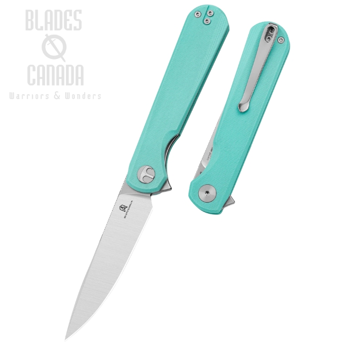 Bestechman Flick Flipper Folding Knife, D2 Satin, G10 Light Blue, BMK13D (image for) Bestechman Flick Flipper Folding Knife, D2 Satin, G10 Light Blue, BMK13D