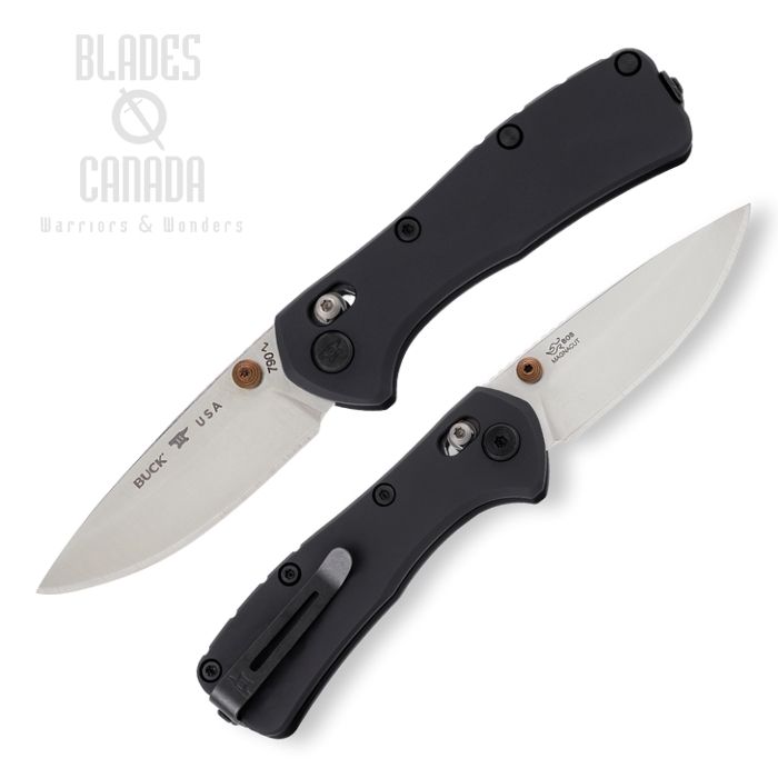 Buck 790 Mini Range Elite Crossbar Lock Folding Knife, MagnaCut Satin, Aluminum Black, 0790BKS (image for) Buck 790 Mini Range Elite Crossbar Lock Folding Knife, MagnaCut Satin, Aluminum Black, 0790BKS