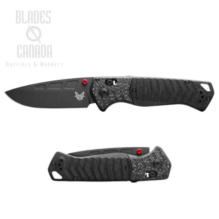 Benchmade PSK Folding Knife, Assisted Opening, Magnacut Black, Carbon Fiber/G10, 593BK-01