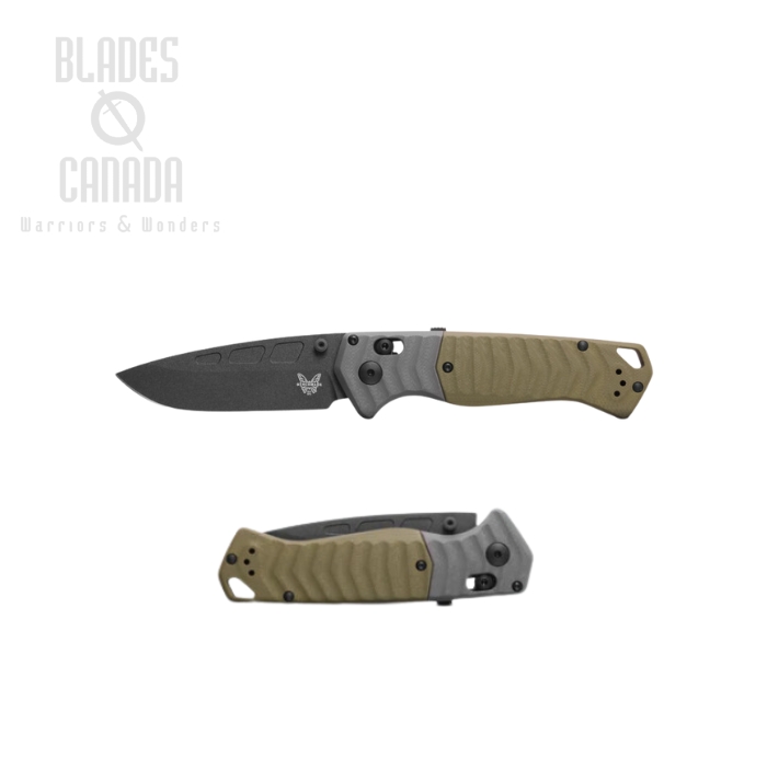 Benchmade PSK Folding Knife, Assisted Opening, CPM Magnacut Cerakote, G10 OD Green/Grey, 593BK