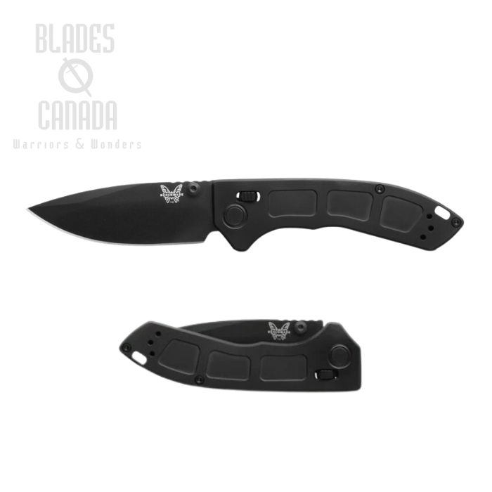 Benchmade Mini Narrows Folding Knife, 20CV Steel DLC Black, Titanium Black Handle, 743BK-01