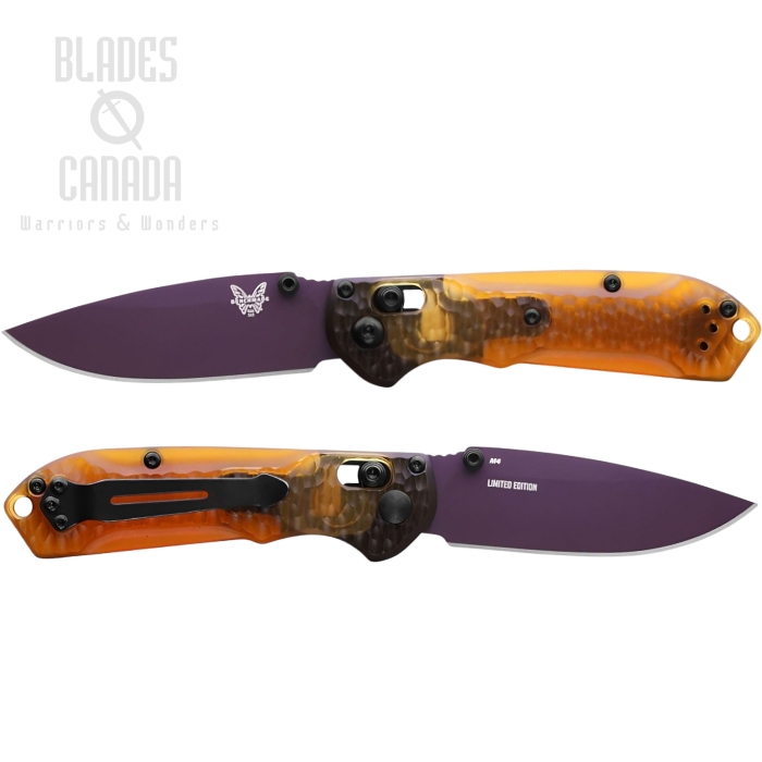 Benchmade Mini Freek Axis Lock Folding Knife, 2025 Shot Show Exclusive, CPM M4 Cerakote Amethyst, Ultem, 565PL-2501