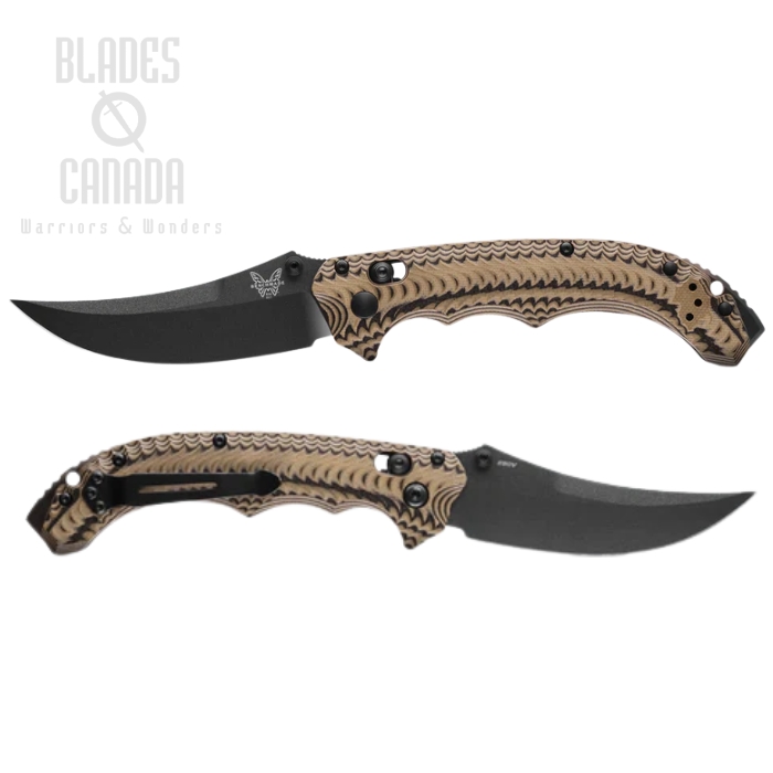 Benchmade Mini Bedlam Axis Lock Folding Knife, CPM S90V Cerakote, G10 Black/Coyote, 865BK-01