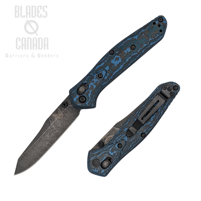 (Coming Soon) Benchmade Osborne Folding Knife, CPM Magnacut, Fat Carbon Arctic Storm, Limited Edition, 940BK-2404