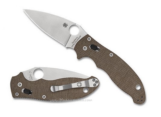 Spyderco Manix 2 Folding Knife, CPM-Cruwear, Micarta Brown, C101MPCW2