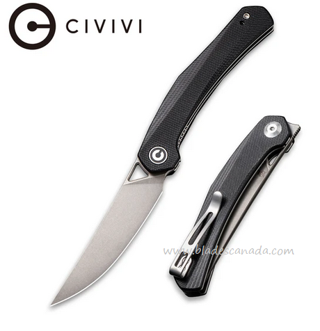 CIVIVI Civivi Lazar Flipper Folding Knife, G10 Black, C20013-1