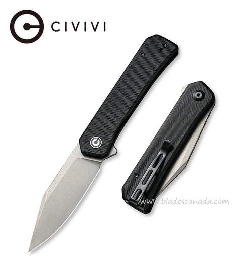 CIVIVI Relic Flipper Folding Knife, Nitro-V SW, G10 Black, C20077B-1