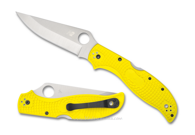 Spyderco Stretch 2 XL Lightweight Salt Folding Knife, H2, FRN Yellow, C258PYL